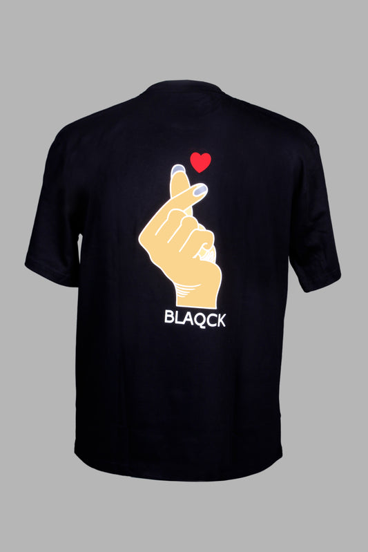 Blaqck Relaxed fit Saranghae T-Shirt