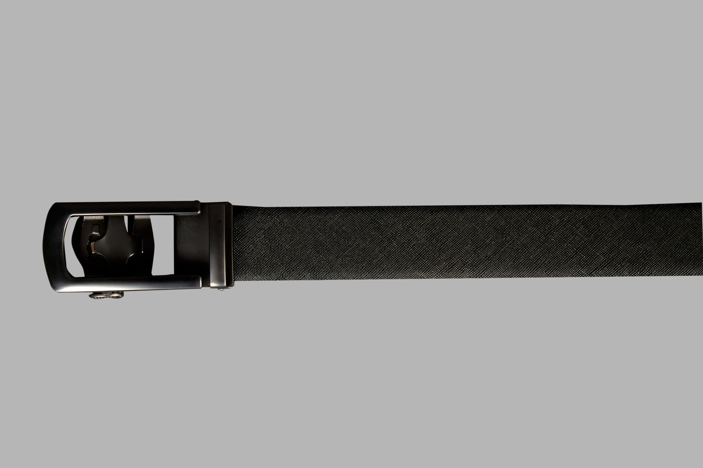 Blaqck Leather Belt Grey