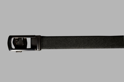 Blaqck Leather Belt Grey