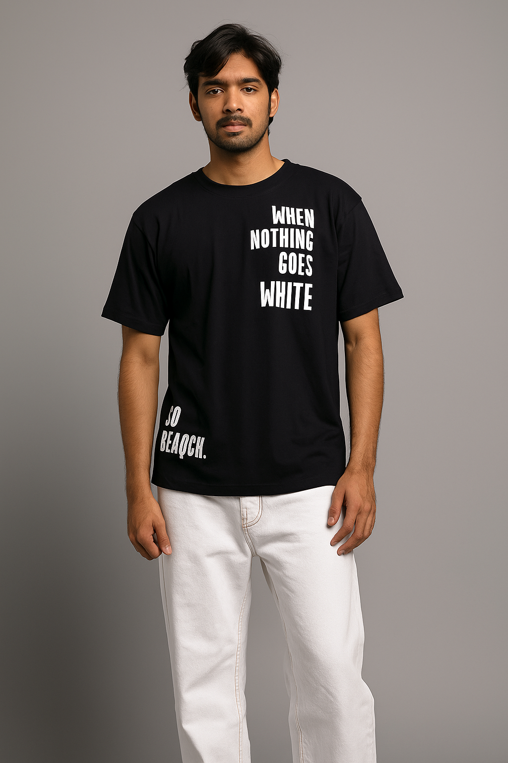 Blaqck Relaxed fit Black & White T-shirt