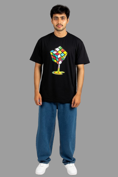 Blaqck oversize Cube T-shirt